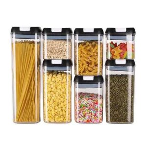 7pieces glass cereal container