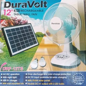 12inches duravolt rechargeable fan